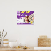Restitutie belastingvoorbereiding (preparer) poster (Keuken)