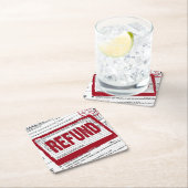 Restitutiestempel inkomstenbelasting kartonnen onderzetters (Insitu)