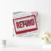 Restitutiestempel inkomstenbelasting vierkante klok (Huis)