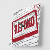 Restitutiestempel inkomstenbelasting vierkante klok (Hoek)