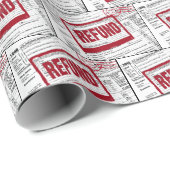 Restitutiestempel op het 1040 IRS-formulier Cadeaupapier (Rol Hoek)