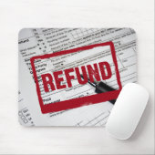 Restitutiestempel op het belastingformulier 1040 muismat (Met muis)