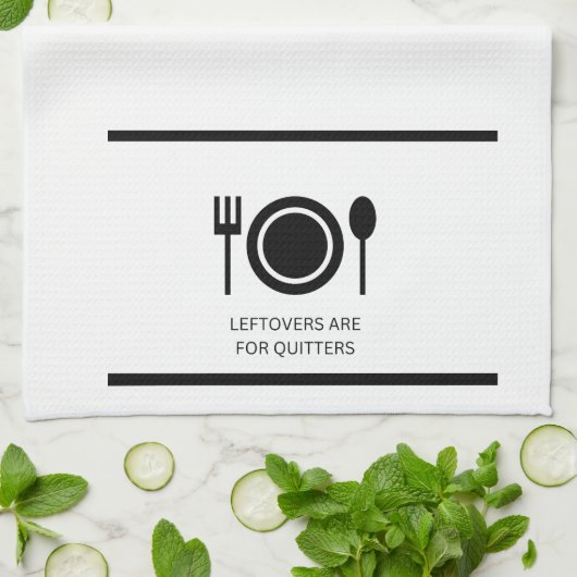 restjes zijn voor Quitters keukenhanddoek (Gevouwen)