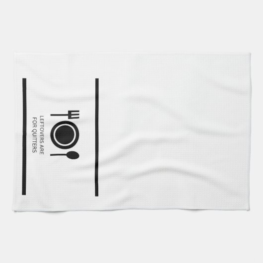 restjes zijn voor Quitters keukenhanddoek (Horizontaal)