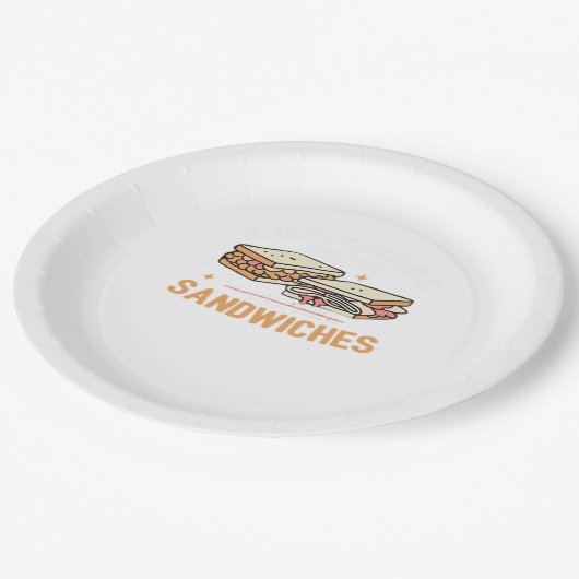 Restjes zijn voor stoppers broodjes essentieel papieren bordje (Gekanteld)