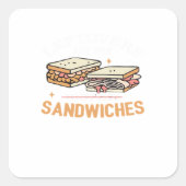 Restjes zijn voor stoppers broodjes essentieel vierkante sticker (Voorkant)