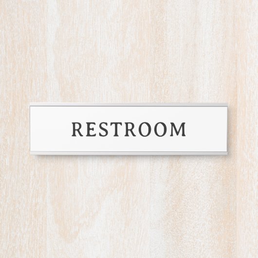 RESTKAMER | Modern professioneel deur naamplaat (Voorkant)