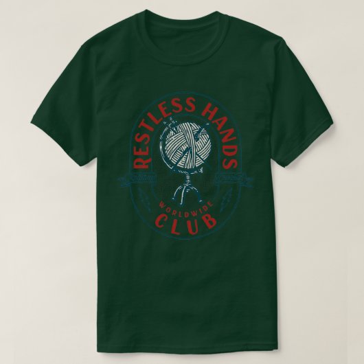 Restless Hands Club Red T-shirt (Design voorkant)