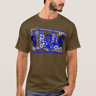 Restless Legs Syndrome Awareness dwarslint Stro T-shirt