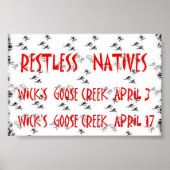 Restless Natives op Wick's Pizza, april 2004 Poster (Voorkant)