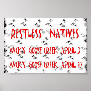 Restless Natives op Wick's Pizza, april 2004 Poster