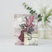 Restless Ruby Fairy en Dragon Briefkaart (Staand voorkant)