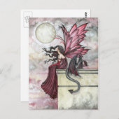 Restless Ruby Fairy en Dragon Briefkaart (Voorkant / Achterkant)
