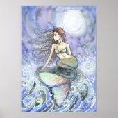 Restless Tide Mermaid Fantasy Poster Print (Voorkant)