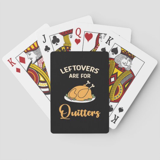 Resto Is Voor Afhakers Funny Pie Thanksgiving  Pokerkaarten (Achterkant)