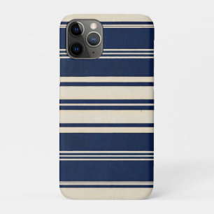 Restoratie Ivoor Navy Blauwe Vintage Weefsel Uiter Case-Mate iPhone Case