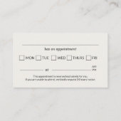 Restorative Dentistry Office Appointment Reminder Visitekaartje (Achterkant)