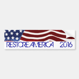 RESTORE AMERICA 2016 Old Glory Bumper Sticke4 Bumpersticker
