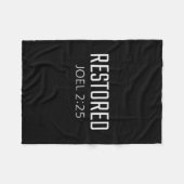 Restored - Joel 2_25 Bible Religious Verse  Fleece Deken (Voorkant (Horizontaal))