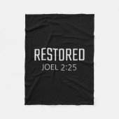 Restored - Joel 2_25 Bible Religious Verse  Fleece Deken (Voorkant)