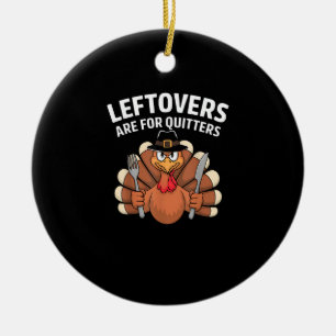 Resto's Zijn Voor Opgave Grappige Thanksgiving Vin Keramisch Ornament