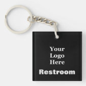Restroom Black Uw Logo hier Sleutelhanger (voorkant)