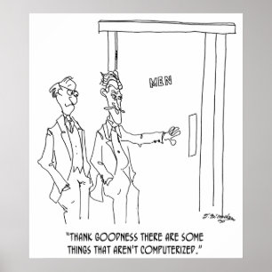 Restroom Cartoon 1306 Poster