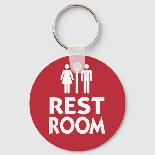 Restroom Keys voor kantoor of zakelijk gebruik Sleutelhanger (Voorkant)