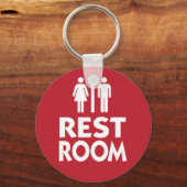 Restroom Keys voor kantoor of zakelijk gebruik Sleutelhanger (Voorkant)