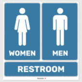 Restroom Sign Sticker Set (Vel)