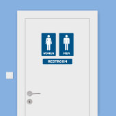 Restroom Sign Sticker Set