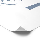 Restrooms Pijl-rechts Teken Stusty Blue Weddenscha Poster (Hoek)