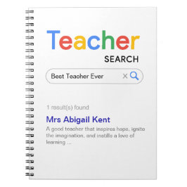 Resultaat best leraar ooit zoekmachine notitieboek