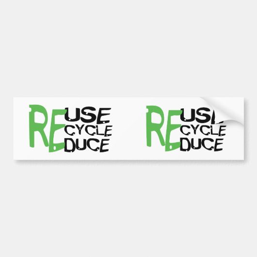 Resultaat Recyclen Verlaag Bumpersticker (Voorkant)