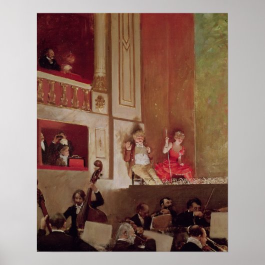 Resultaten in het theater des Varietes, c.1885 Poster (Voorkant)