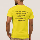 Resultaten, Mannen T-shirt (Achterkant)