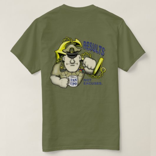 Results Not Excuses T-shirt (Design achterkant)