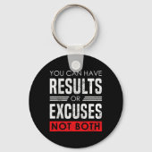 Results Or Excuses - Motivational Bodybuilding Quo Sleutelhanger (Voorkant)