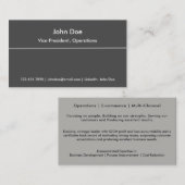 Résumé netwerkkaarten zwarte grijze lijn visitekaartje (Voorkant / Achterkant)