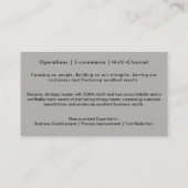 Résumé netwerkkaarten zwarte grijze lijn visitekaartje (Achterkant)