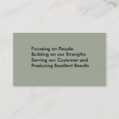 Résumé Networking-kaarten Visitekaartje (Achterkant)