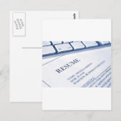 resume or cv job application briefkaart (Voorkant / Achterkant)