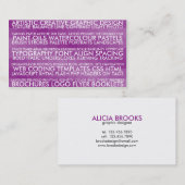 Resume-stijl - Paars Visitekaartje (Voorkant / Achterkant)