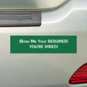 RESUMES EQUAL HIRE BUMPERSTICKER (Op auto)