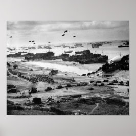 Resupply van de Omaha-strand - Normandy Invasion - Poster
