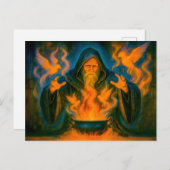 Resurrection-afbeelding in donkere olieverfstijl feestdagenkaart (Voorkant / Achterkant)