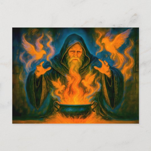 Resurrection-afbeelding in donkere olieverfstijl feestdagenkaart (Voorkant)