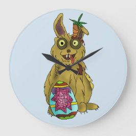 Resurrection Bunny Round Wall Clock Grote Klok