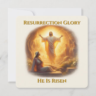 Resurrection Glory – He Is Risen Inspirational Notitiekaartje
