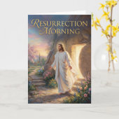 Resurrection Morning Easter Card Kaart (Gele Bloem)